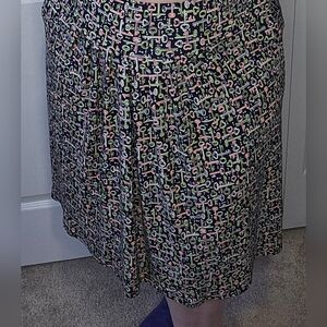 Pastel Skeleton Key Print Mini Skirt L